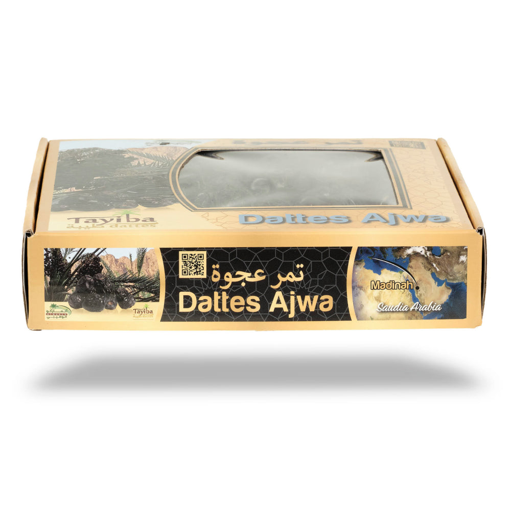 boite de dattes Ajwa 900g vue du dessus