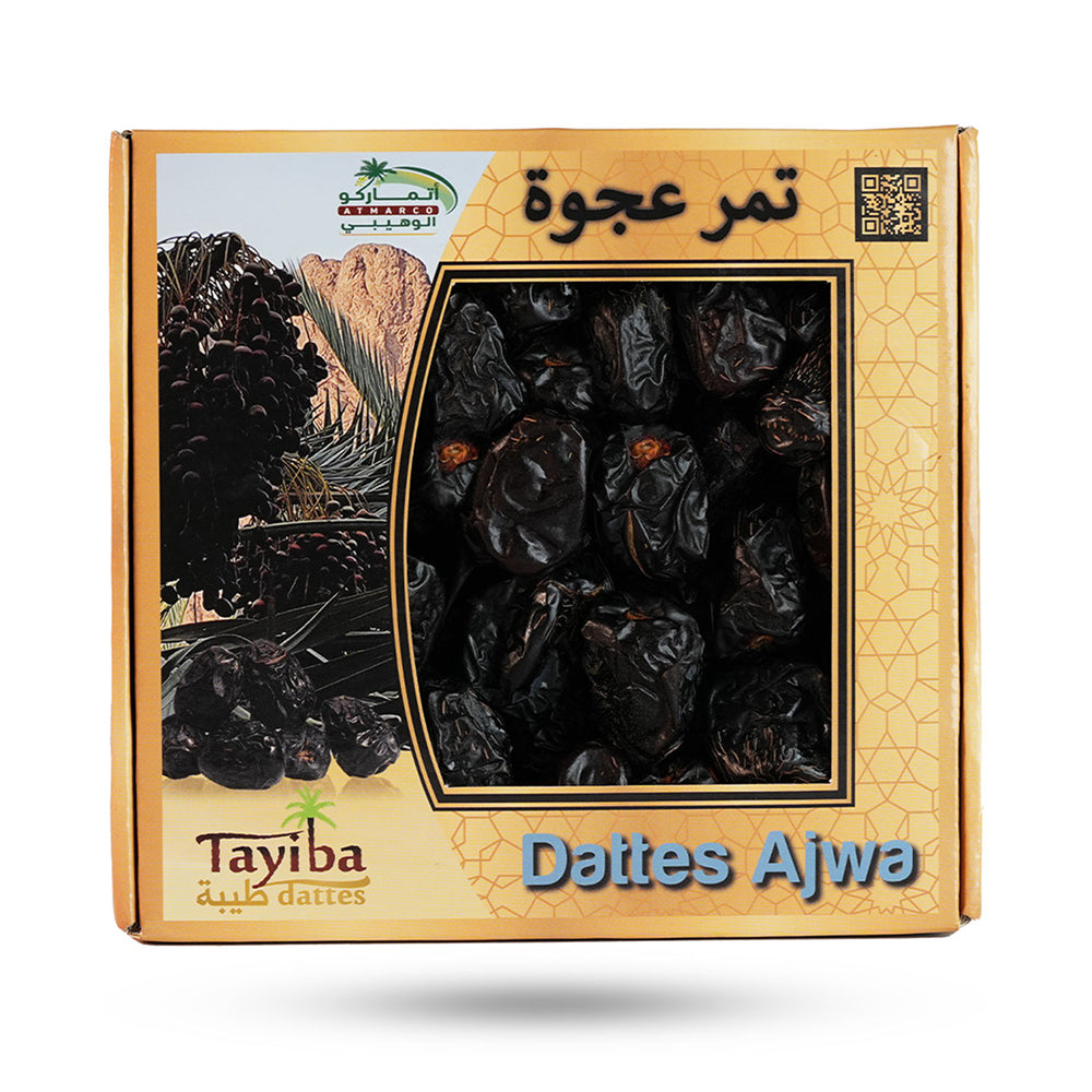 boite de dattes Ajwa 900g vue du dessus