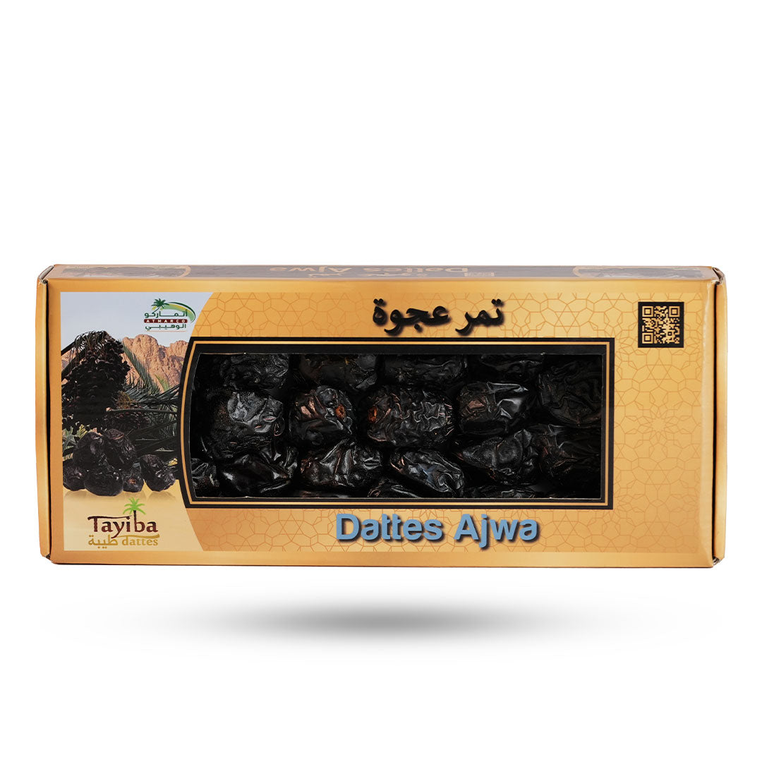 boite de dattes Ajwa 300g vue du dessus